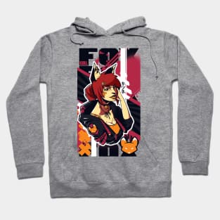 Modern Fox Girl Kitsune Hoodie